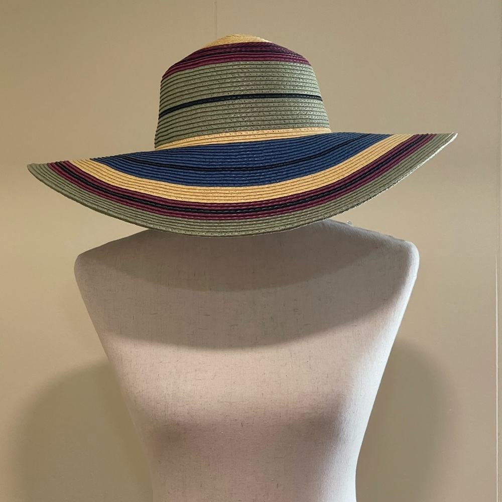 Women’s Floppy Sun Hat Multicolor Vacation Beach Summer Party One Size